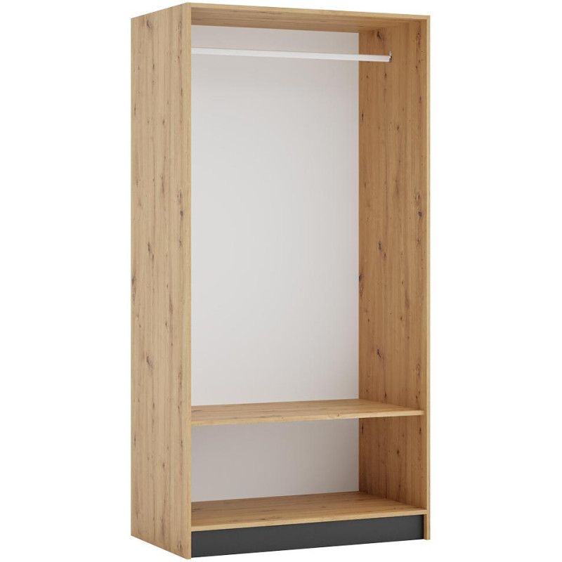 Korpus skříně 100, věšákový, dub artisan, KREO