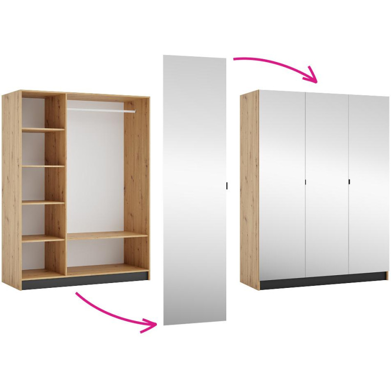 Korpus skříně 150, dub artisan, KREO