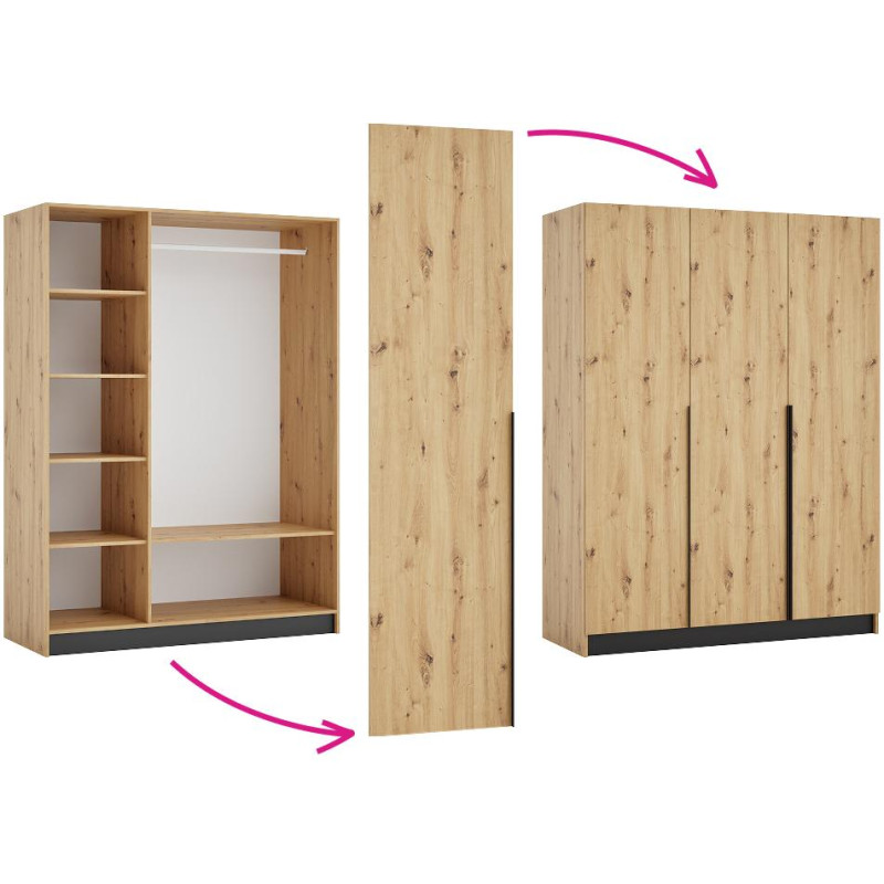 Korpus skříně 150, dub artisan, KREO