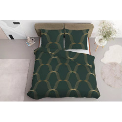 Povlečení HOME SATIN Vlny zelené 5088B 140x200, 70x80