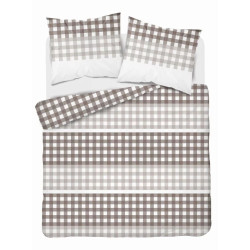 Povlečení HOME SATIN Kostky béžovo bílé  4914B 140x200, 70x80