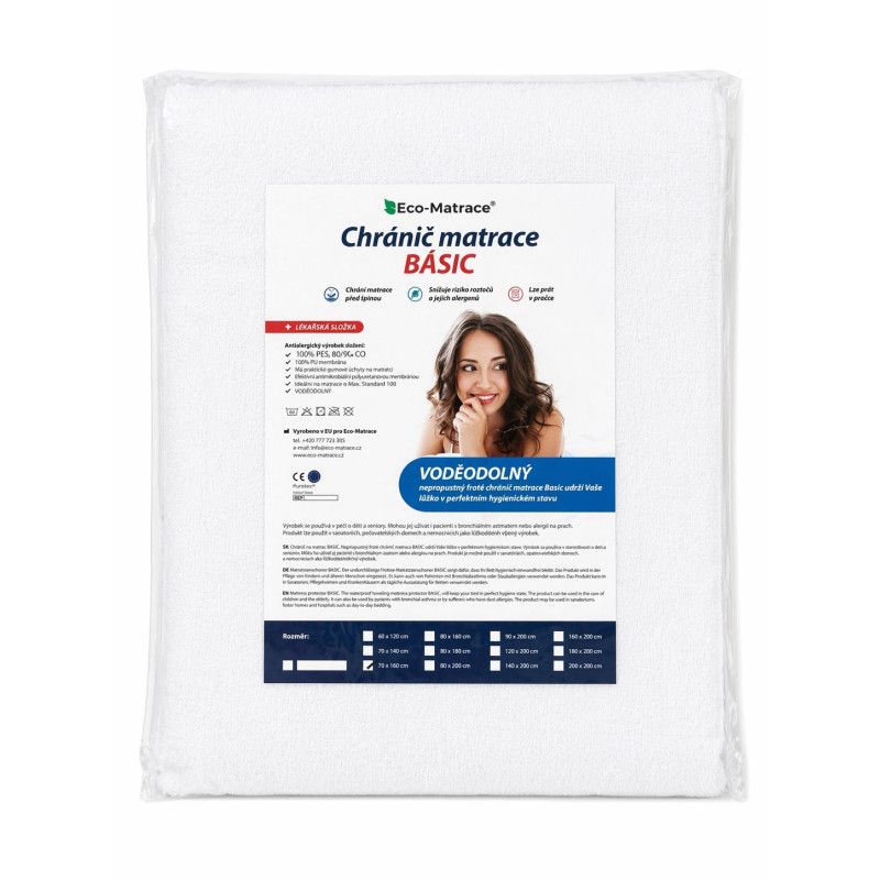 Chránič matrace BASIC frote voděodolný