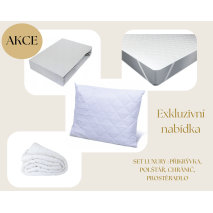 SET LUXURY přikrývka, polštář, chránič, prostěradlo