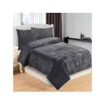 Povlečení 2 dílné  mikroplyš Symbol šedá 140x200, 70x90