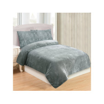 Povlečení 2 dílné  mikroplyš Trojice šedá 140x200, 70x90