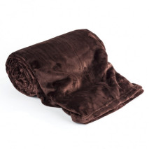 Deka tmavě hnědá 200 x 220 cm dvoulůžko