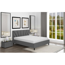 Čalouněna postel SOLE 96 v tmavě šedé barvě s roštem