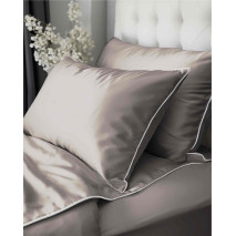 Povlečení jednobarevní  Pure Collection 100% mako satén béžové 140x200, 70x80 cm