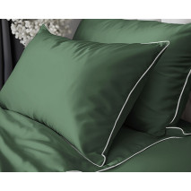 Povlečení jednobarevní  Pure Collection 100% mako satén zelená