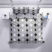 Bavlněné povlečení krásné kruhy 70x90 a 140x200 cm