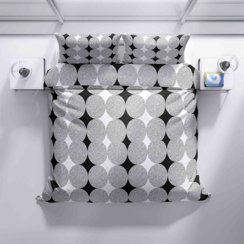 Bavlněné povlečení krásné kruhy 70x90 a 140x200 cm