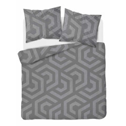 Francouzské 3 dílné povlečení bavlna Desy šedá 5113B
