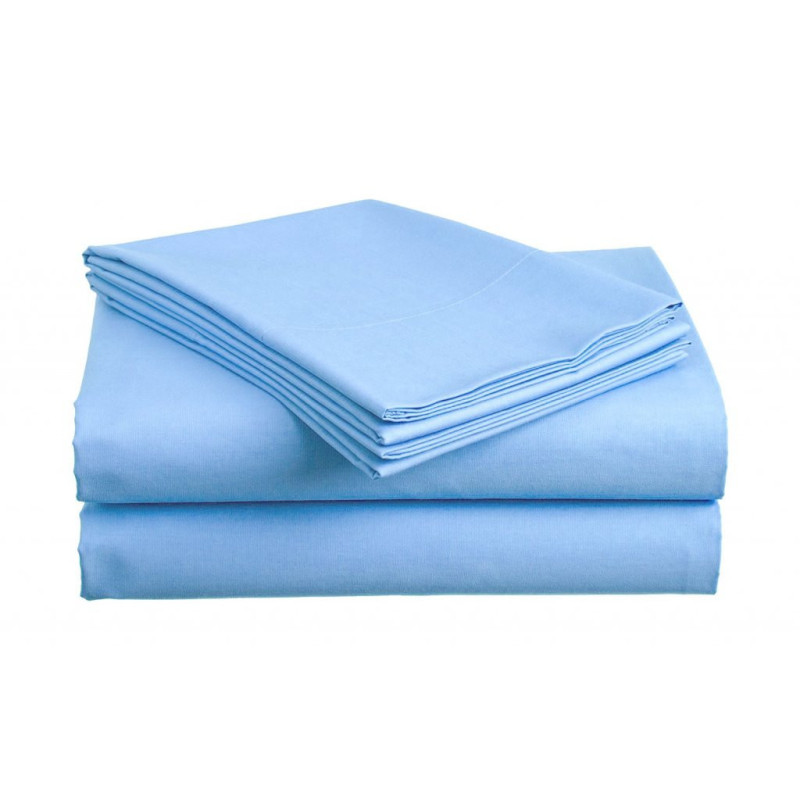 Bavlněné prostěradlo světle modré 140X225 cm