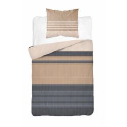 Bavlněné povlečení Line hnědá 5245A