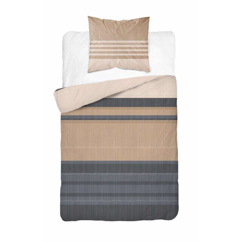 Bavlněné povlečení Line hnědá 5245A