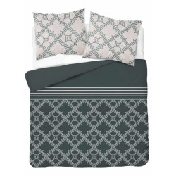 Francouzské 3 dílné povlečení bavlna Knitti tmavě zelená 5251A