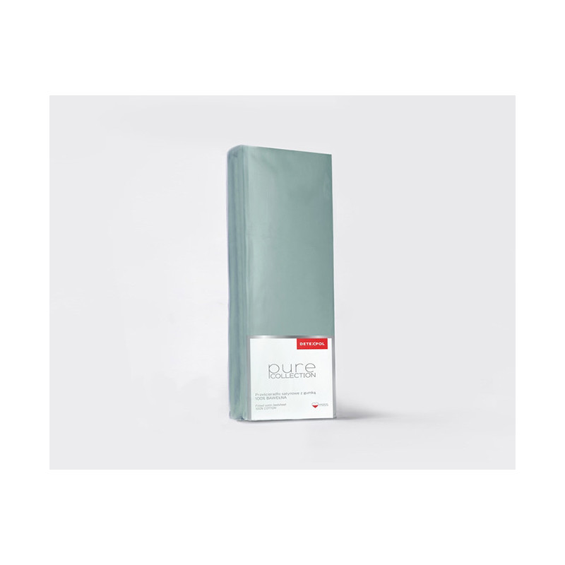 Saténové napínací prostěradlo Pure Collection mátová 180x200