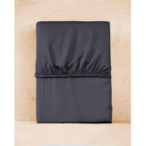 Saténové napínací prostěradlo Pure Collection tmavě šedá 140X200 ZG