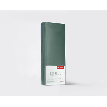 Saténové napínací prostěradlo Pure Collection olivová 220X200 ZG