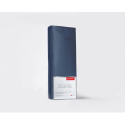 Saténové prostěradlo plachta Pure Collection denimová modrá