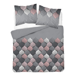 Bavlněné povlečení Mozaika růžová 4658B