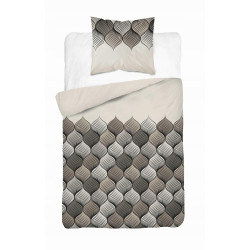 Povlečení HOME SATIN Mozaika béžové 5226B, 140x200+70x80