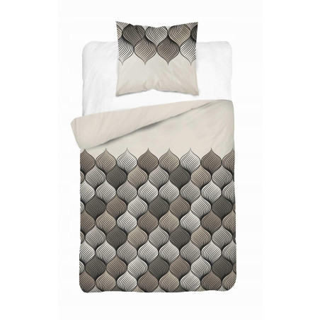 Povlečení HOME SATIN Mozaika béžové 5226B, 140x200, 70x80