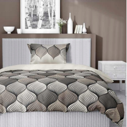 Povlečení HOME SATIN Mozaika béžové 5226B, 140x200, 70x80