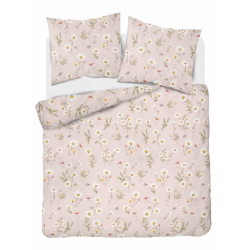 Povlečení HOME SATIN Flora růžové 5476A, 140x200+70x80