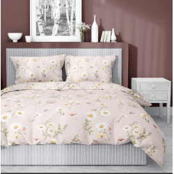 Povlečení HOME SATIN Flora růžové 5476A, 140x200+70x80