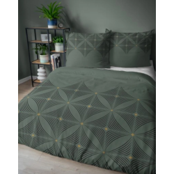 Francouzské 3 dílné povlečení HOME SATIN Zenit zelené 5483A, 220x200+2X 70x80