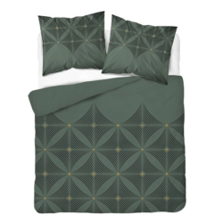Francouzské 3 dílné povlečení HOME SATIN Zenit zelené 5483A, 220x200+2X 70x80
