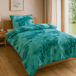 Bavlněné saténové povlečení DELUXE Minerals tyrkys 140x200, 70x90 cm
