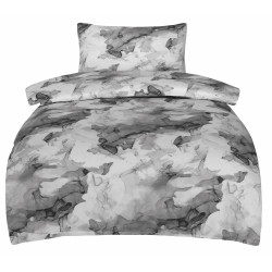 Bavlněné saténové povlečení DELUXE Minerals šedý  140x200, 70x90 cm