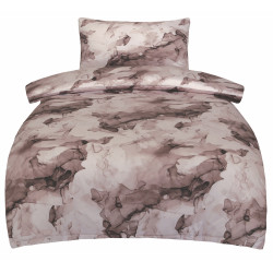 Bavlněné saténové povlečení DELUXE Minerals hnědý 140x200, 70x90 cm