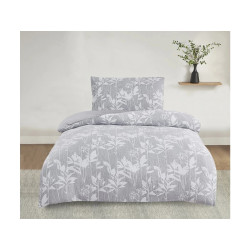 Ložní povlečení žakárové Alabama šedá 140x200, 70x90CM – Luxusní oboustranné saténové povlečení