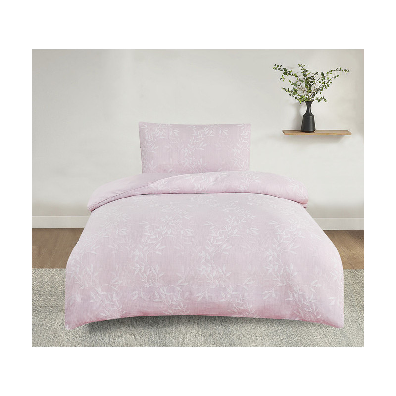 Ložní povlečení žakárové Denver růžová 140x200, 70x90CM – Luxusní oboustranné saténové povlečení