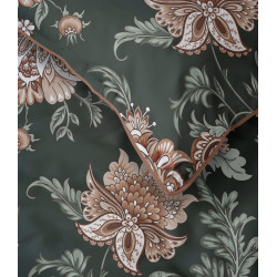 Francouzské 3dílné perkálové povlečení Romantic Garden zelené 5242A, 220x200+2X 70x80