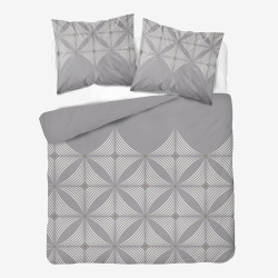 Francouzské 3 dílné povlečení HOME SATIN Zenit šedé 5483B, 220x200+2X 70x80