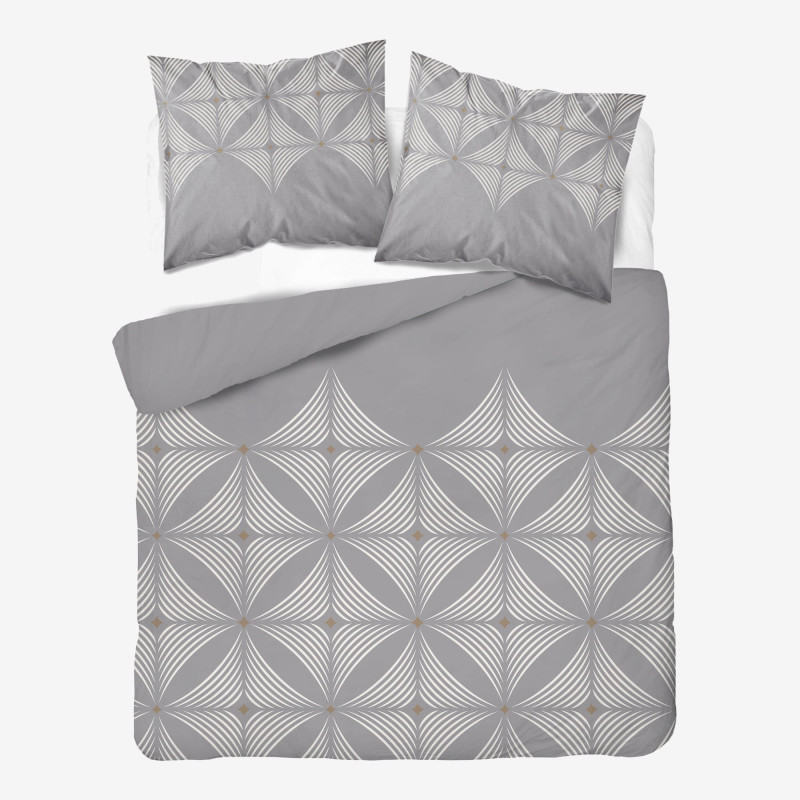 Francouzské 3 dílné povlečení HOME SATIN Zenit šedé 5483B, 220x200+2X 70x80