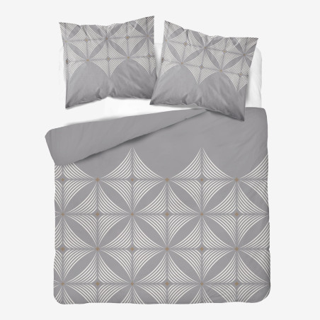 Francouzské 3 dílné povlečení HOME SATIN Zenit šedé 5483B  220x200, 2x 70x80