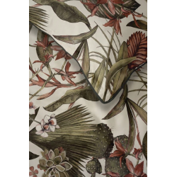 Francouzské 3dílné perkálové povlečení Forest Poetry béžové  5241B, 220x200+2X 70x80