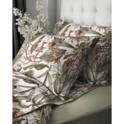 Francouzské 3dílné perkálové povlečení Forest Poetry béžové  5241B, 220x200+2X 70x80