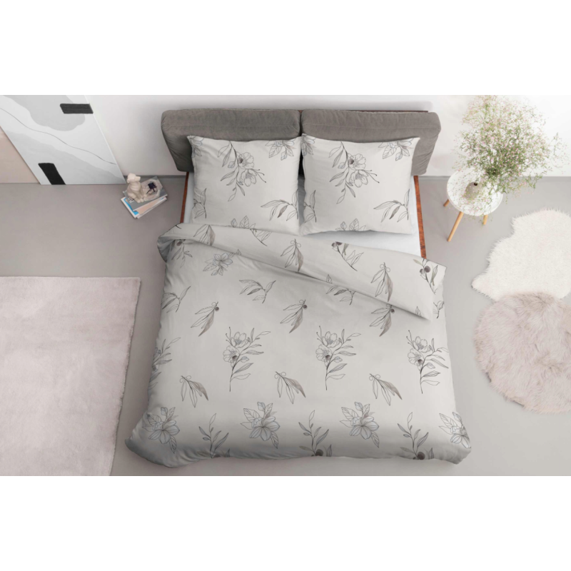 Francouzské 3 dílné povlečení HOME SATIN Elara krémové 4916B  220x200, 2x 70x80