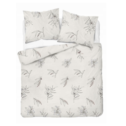 Francouzské 3 dílné povlečení HOME SATIN Elara krémové 4916B  220x200, 2x 70x80