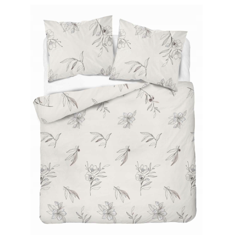 Francouzské 3 dílné povlečení HOME SATIN Elara krémové 4916B  220x200, 2x 70x80