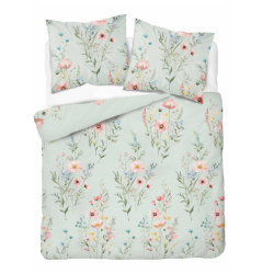 Francouzské 3 dílné povlečení bavlna Violka zelená 5499B