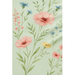 Francouzské 3 dílné povlečení bavlna Violka zelená 5499B