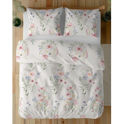 Francouzské 3 dílné povlečení bavlna Violka pudrová 5499A 220x200, 2x 70x80