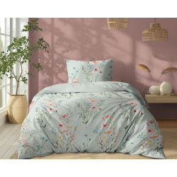 Povlečení bavlněné Violka máta 2 dílné, 140x200, 70x90 cm 5499B